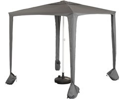 Bo-Camp Party Parasol - Cabana - 2x2 meter - Grijs