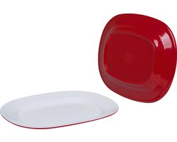 Bo-Camp Schaal - 100% Melamine - 31x25x3 Cm - Two-tone Rood