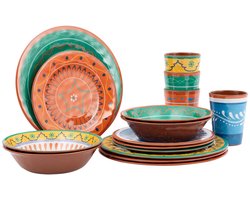 Bo-Camp Servies - Fiesta - 16-Delig - Melamine