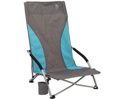 Bo-Camp - Strandstoel - Compact - Hoog - Blauw/grijs
