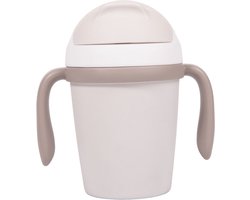 Bo Jungle - CPLA Drinkbeker peuter - Met rietje en handgrepen - Eco verantwoordelijk - Drinking Cup Grijs