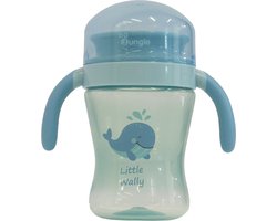 Bo Jungle - Drinkbeker kinderservies - antilekbeker 360° - 240 ml - Met handgrepen en deksel - Little Wally 360° Drinking Cup