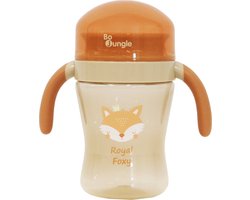 Bo Jungle - Drinkbeker kinderservies - antilekbeker 360° - 240 ml - Met handgrepen en deksel - Royal Foxy 360° Drinking Cup