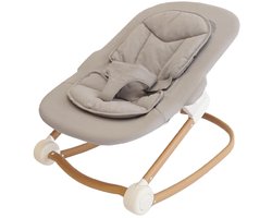 Bo Jungle Grow With Me Bouncer - Pure White (witte poten, zitgedeelte grijs)