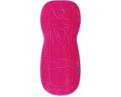 Bo Jungle - Inleg Kussen Buggy - Inlegkussen babyschommel - Omkeerbaar winter / zomer - Geschikt voor oa autostoel , draagmand , wieg - Geschikt voor 5-puntsgordel - Stroller Liner Roze