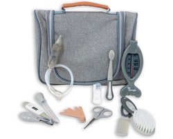 Bo Jungle - Toilettas baby - Reis kit - Luieretui - Beautycase peuter - Hangend met Haak - Cosmetica Tas - Ophangen - 15 accesoires voor Baby - XL - Luxury Grooming Set