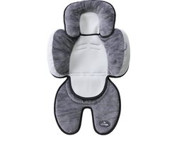 Bo Jungle - Verkleinkussen baby - Autostoeltje - Maxi Cosy - Stoelverkleiner - Buggy - Kinderwagen - Draagmand - Ondersteuning hoofdje - Universeel - Waterdichte onderkant - Snooze 3 in 1 Grijs