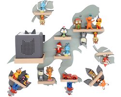 BOARTI Houten dinosaurus set kinderplankje Toniebox figuren Dino wandplank Tonies muziekdoosje Houten dinosaurus set kinderplankje Toniebox figuren Dino wandplank Tonies muziekdoosje