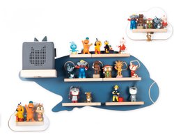 BOARTI Houten vliegtuig kinderplankje Toniebox figuren wandplank Tonies muziekdoosje Houten vliegtuig kinderplankje Toniebox figuren wandplank Tonies muziekdoosje