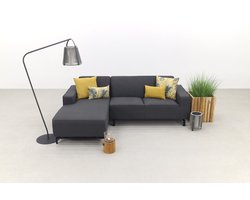 Boavista Sunbrella loungebank chaise longue - Sooty - 2-delig - rechts