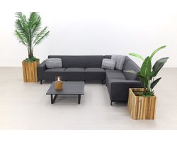 Boavista/Cuba Sunbrella loungeset - Sooty - 4-delig - rechts