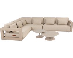 Boaz Metropolitan hoek loungeset 5 delig keramiek latte 4 Seasons Outdoor