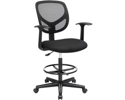 Bobbel Home - Bureaustoel - In hoogte verstelbaar - 360° draaibaar - Zwart