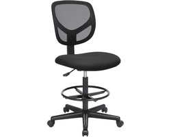 Bobbel Home - Ergonomische bureaustoel - Verstelbare voetsteun - Zwart