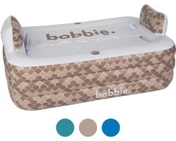 bobbie. taupe - Opblaasbaar ligbad voor 2 personen - incl. afdekzeil - geschikt voor binnen en buiten - zitbad - ijsbad - bath bucket - opvouwbaar bad