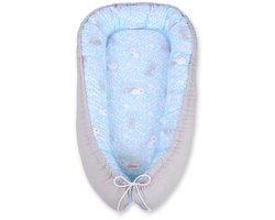 Bobono Baby Nestje Premium Konijn Blauw - Dubbelzijdig & Verstelbaar