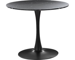 BOCA - Ronde eettafel - Marmer-look - 90 cm - MDF