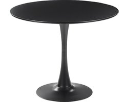 BOCA - Ronde eettafel - Zwart - 90 cm - MDF