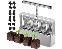 Bodemblokker - Zaadstarter Gereedschap - Zaad Starten - Verbeterde Bodemblokker - 65 cm 4 Cellen
