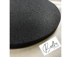 Bodhi by Ed - Dienblad - Rond - 40 cm - Decoratie - Vierkant - Ovaal - Plateau - Rogleer - Zwart - Dienbladen