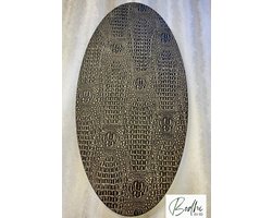 Bodhi by Ed - Dienblad - Rond - 70x35 cm - Decoratie - Ovaal - Vierkant - Plateau - Croco - Brons