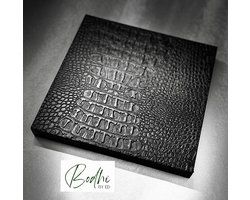 Bodhi by Ed - Dienblad - Vierkant - 30x30 cm - Decoratie - Rond - Croco zwart