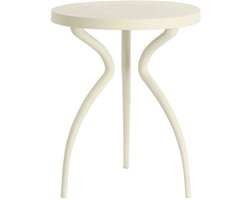 BODIN bijzettafel crème 40x39x48 cm metalen bijzettafel - Light & Living
