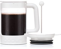 Bodum | Bean Cafetière voor ijskoffie / cold brew | Kunststof BPA-vrij | 1.5L | 12 kops | Wit