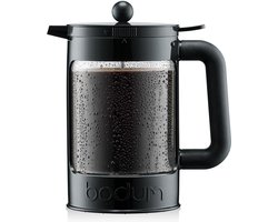 Bodum | Bean Cafetière voor ijskoffie / cold brew | Kunststof BPA-vrij | 1.5L | 12 kops | Zwart