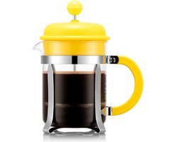 Bodum | Caffettiera French Press Cafetière | Kunststof deksel | 4 kops | Geel | 500ml