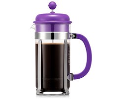 Bodum Coffee Maker | Caffettiera French Press Cafetière | Kunststof deksel | 8 kops | Paars | 1L