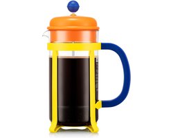 Bodum | LIMITED EDITION | Java French Press Cafetière | Kunststof | 8 kops | Oranje/Geel/Blauw | 1L