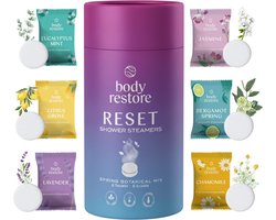 Body Restore Shower Steamers - Reset Mix - Luxe Giftset (6 stuks) - Ideaal als Verjaardagscadeau of als Valentijnsdag & Moederdag Cadeau