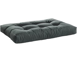 Bodyprotect 80 x 120 cm palletkussen | Zitkussen | Voor buiten en binnen | Made in EU | Hoes van hoogwaardige meubelstof, waterdicht | 80 x 120 x 12 cm | donkergrijs