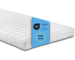 Bodyprotect Comfort Line - matras 90x190 cm koudschuim - hardheid H3 - hoogte 10 cm - als ergonomische schuimmatras en koudschuimmatras - Made in EU - 90 x 190 x 10 cm - wit