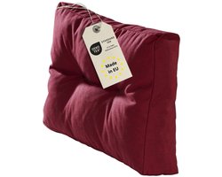 Bodyprotect zijleuning voor pallets - palletkussen 60x40 cm - palletkussens buiten & binnen - te gebruiken als armleuning, zijdeel of pallet zijkussen - Made in EU - 60 x 40 cm - donkerrood