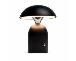 BOECK - Dimbare LED Tafellamp – Touch Bedienbaar – Draadloos Oplaadbaar – Modern Design – Sfeerlamp Zwart – 3 Lichtstanden – Nachtlamp / Bedlamp / Restaurant Lamp