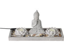 Boeddha zen tuintje set 29,5x12x7cm