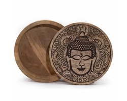 Boedhha kist rond Zwart