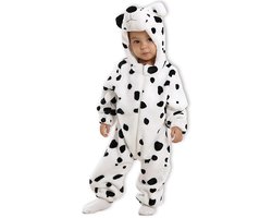 BoefieBoef Dieren Kleuter Onesie Peuter Pyjama Kinderen 2 tot 4 jaar – Verkleedkleding met Luierrits – Carnaval Dierenpak - Kerst Cadeau- Zacht Flanel - Baby Romper - Boxpak - Jongens - Meisjes - Kruippak - Winterpak - Dalmatiër Hond Dog Wit