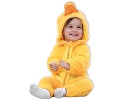 BoefieBoef Dieren Kleuter Onesie Peuter Pyjama Kinderen 2 tot 4 jaar – Verkleedkleding met Luierrits – Carnaval Dierenpak - Kerst en Kraamcadeau - Zacht Flanel - Baby Romper - Boxpak - Jongens - Meisjes - Kruippak - Winterpak - Eend Duck Geel Vogel