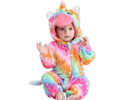 BoefieBoef Dieren Kleuter Onesie Peuter Pyjama Kinderen 2 tot 4 jaar – Verkleedkleding met Luierrits – Carnaval Dierenpak - Kerst en Kraamcadeau - Zacht Flanel - Baby Romper - Boxpak - Jongens - Meisjes - Kruippak - Winterpak - Eenhoorn Regenboog