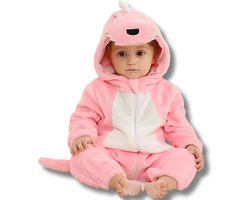 BoefieBoef Dieren Kleuter Onesie Peuter Pyjama Kinderen 2 tot 4 jaar – Verkleedkleding met Luierrits – Carnaval Dierenpak - Kerst en Kraamcadeau - Zacht Flanel - Baby Kerst - Boxpak - Jongen - Meisje - Kruippak - Winterpak - Dinosaurus - Roze Wit