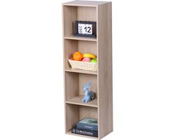 Boekenkast - 106 x 32 x 24 cm - smal - houtlook