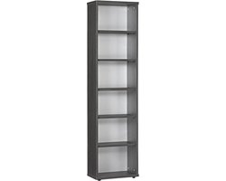 Boekenkast - 200 x 52 x 29cm - Zwart - Wouw