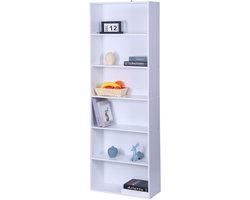 Boekenkast - 6 planken - 178,5 x 60 x 24 cm - wit