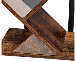 Boekenkast 9 Niveaus – House&Garden Boomvorm Staand Rek met Houten Planken en Metalen Frame, Industrieel Vintage Bruin – Opbergmeubel voor Woonkamer, Slaapkamer, Kinderkamer, Boeken, Tijdschriften, CD/DVD