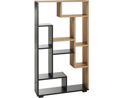 Boekenkast ALMA 122 cm Bruin/zwart