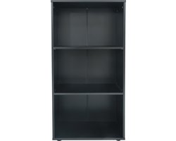 Boekenkast archiefkast - open wandkast zwart