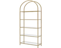Boekenkast - Bijzetkast - Wandkast - Ladderkast - Metaal - Goud